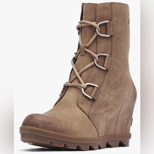 Sorel Joan of Arctic Wedge II Boots Waterproof Ash Brown Women Size 9.5